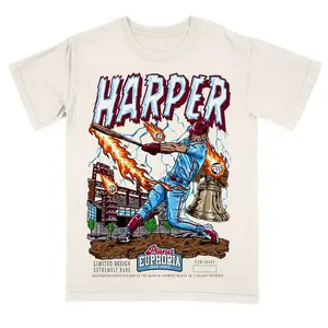 Bryce Harper Planet Euphoria Shirt Vintage 90s Baseball Graphic Tee for Men Women Fans Y2k Streetwear - KitchenEra, Shortsleeve, Everyday