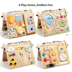 Four-In-One Multifunctional Circuit Busy Board, Early Childhood Education Game, Learning Tool for Kids, Educational Toy Set