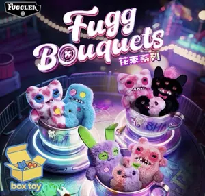 Fuggler Plush Bouquet Gift Box - Funny Ugly-Cute Monster Stuffed Animal Assortment (3 Plushies), Quirky Alternative Valentine's/Birthday Gift for Teens, Adults & Collectors