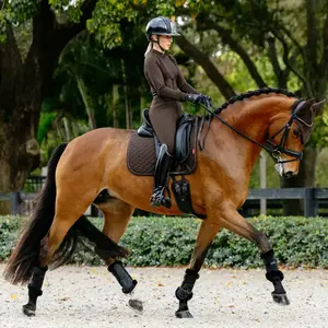 IT08953 LeMieux Brilliance Classic Dressage Square Saddle Pad - Espresso Large