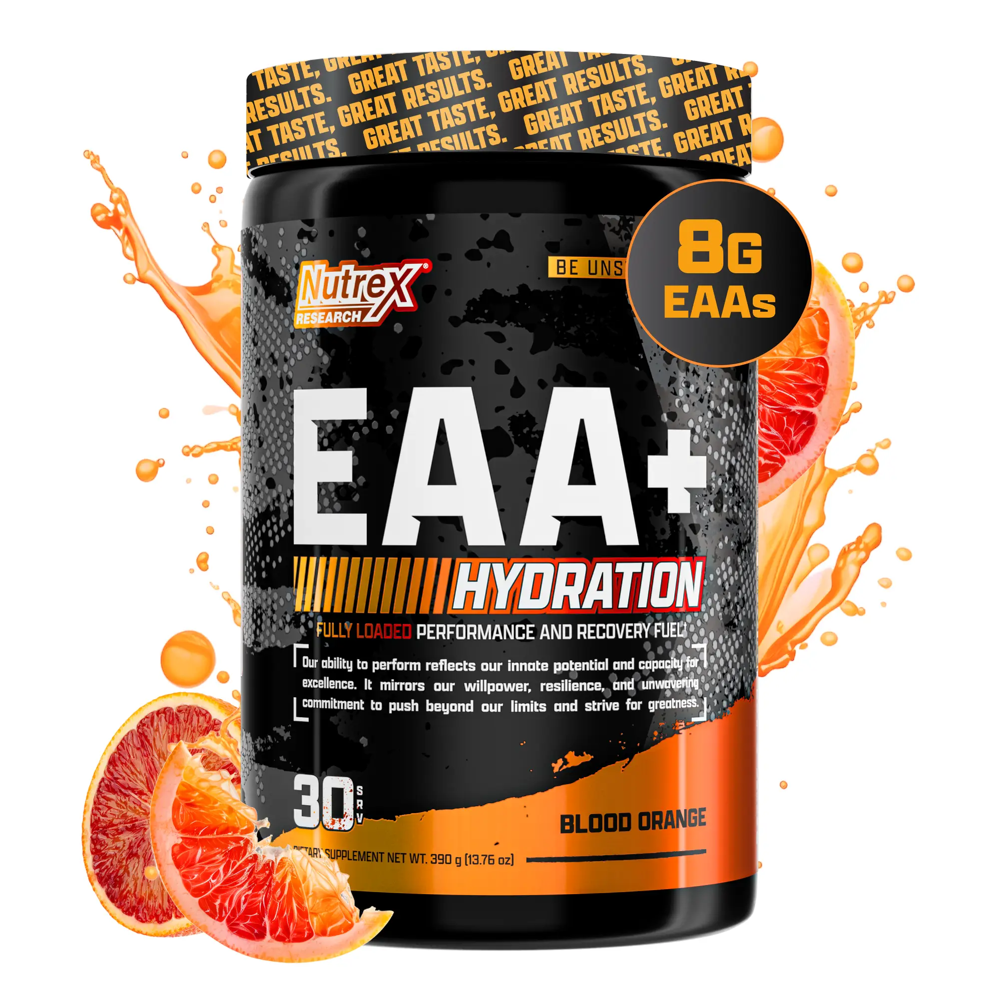 Nutrex Research EAA Hydration Post Workout Recovery Fruit Punch | EAAs + BCAA Powder | 8G Essential Amino Acids + Electrolytes | Muscle Recovery | 30