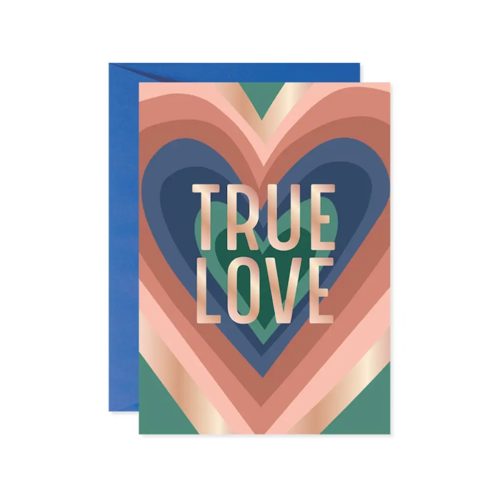 True Love Multiple Hearts Wedding Card