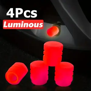 4 luminous stem covers, GM fluorescent stem covers, car tire luminous valve cap, general valve cover, multi-color optional beautiful and practical, color luminous, Van Accessories