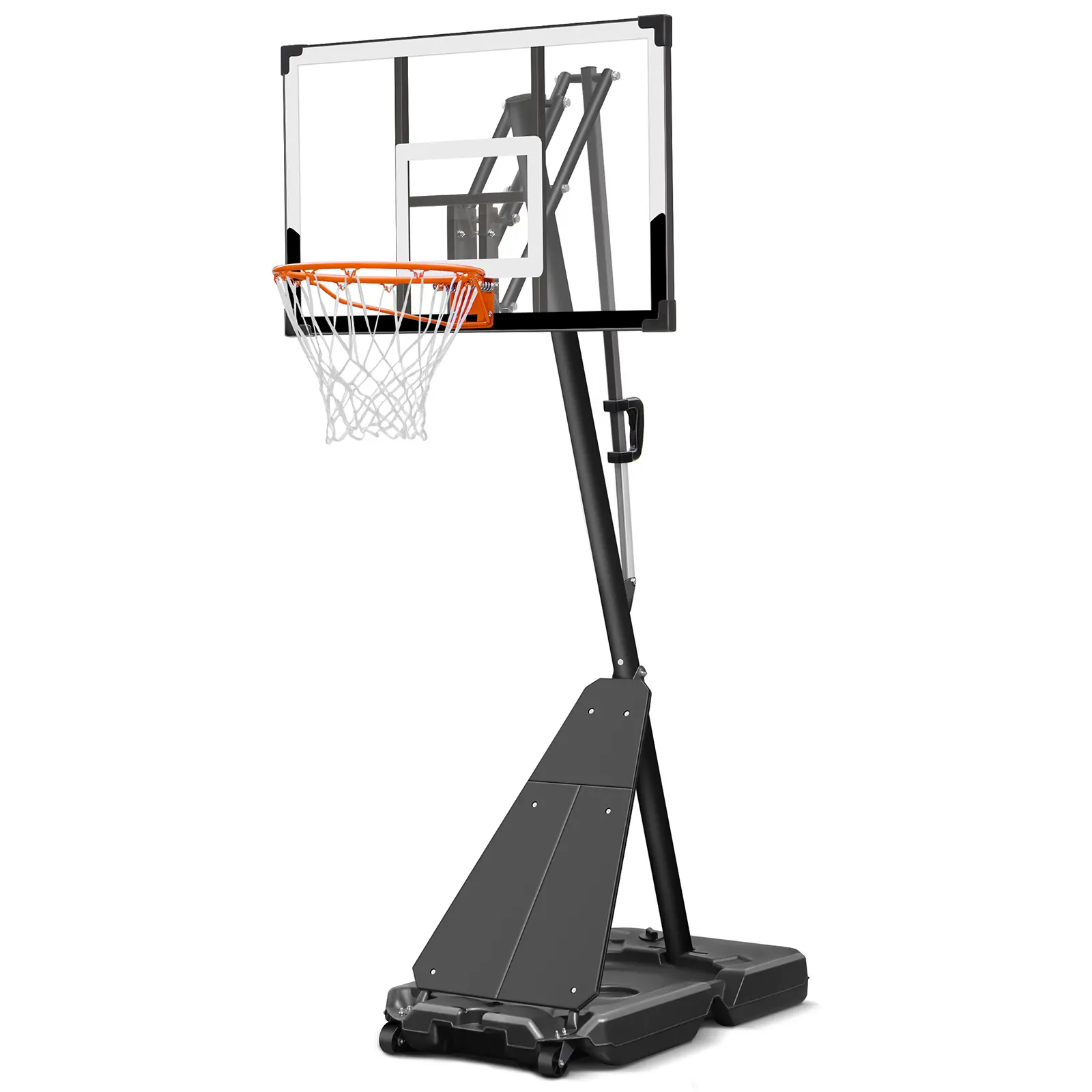 Seray Basketball Hoop Outdoor with 44 Inch Shatterproof Backboard & Rebounder, 4.9-10FT Height Adjustable Pool Basketball Goal System for Adults Youth Teens, Indoor Portable Basketball Court, Birthday Gift Idea