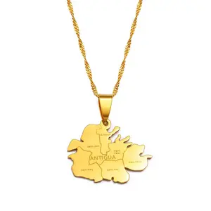 Antigua Map Necklace