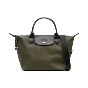 Longchamp Le Pliage Energy Tote Bag with Snap Closure and Zipper for Women in Olive Green