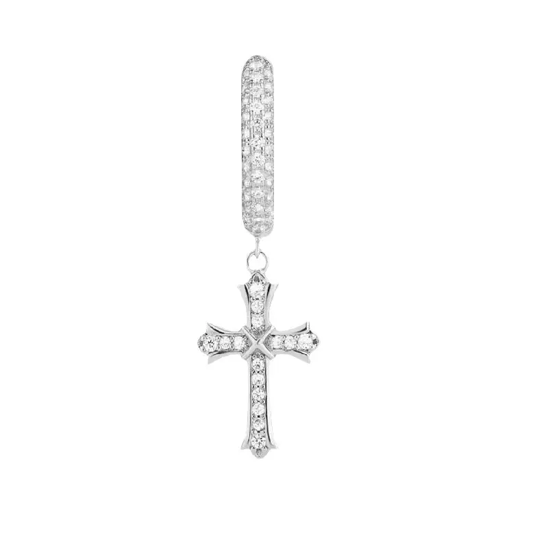 Zircon Cross Earrings - Copper Couple's Jewelry for Men and Women Unisex Design christmas surprise shin  ma  body  jewelry