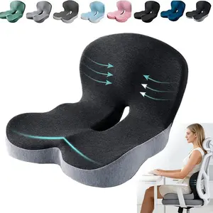 1 PC Memory Foam Comfort Enhanced Seat Cushion, Soft Fit for Office Chair, Home, Car, Study, Daily Use, Reading, Relaxing Rest
