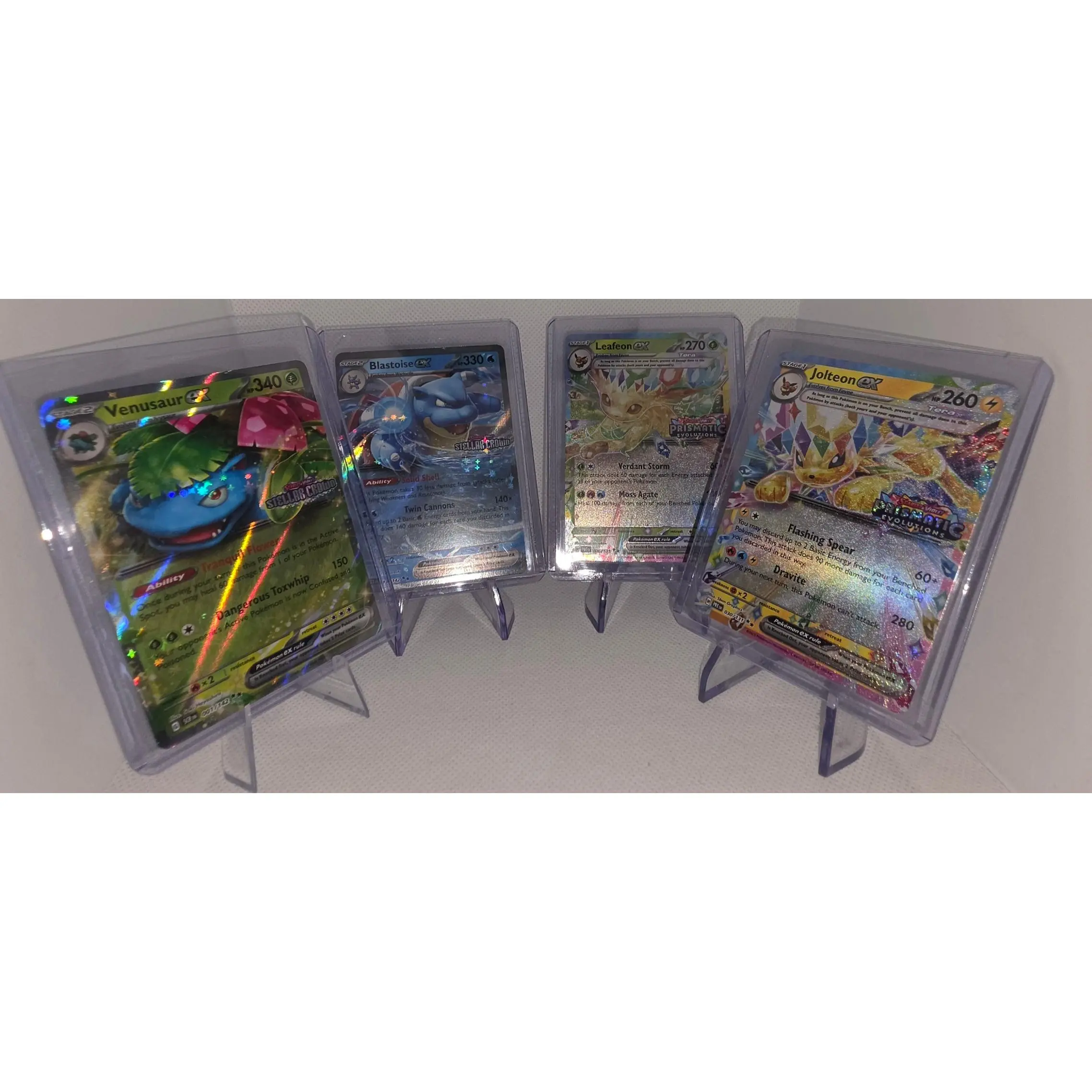 Stamped Pokémon ex Card Lot – Blastoise ex, Venusaur ex, Leafeon ex & Jolteon ex