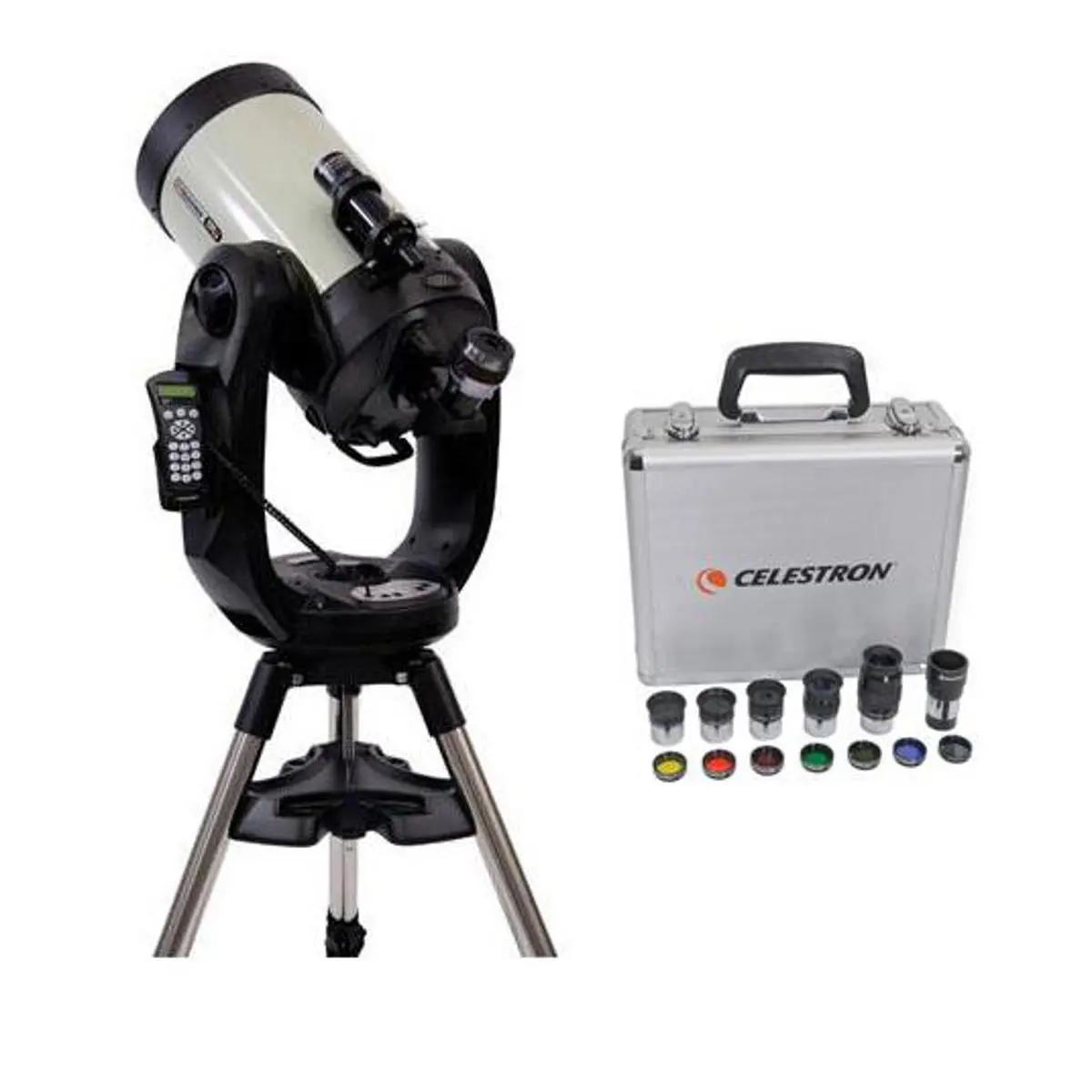 Celestron CPC Deluxe 1100 HD Computerized Telescope - with Deluxe Accessory Kit (5 Celestron Plossl Eyepieces, 1.25" Barlow Lens, 1.25" Filter Set, Accessory Carry Case)