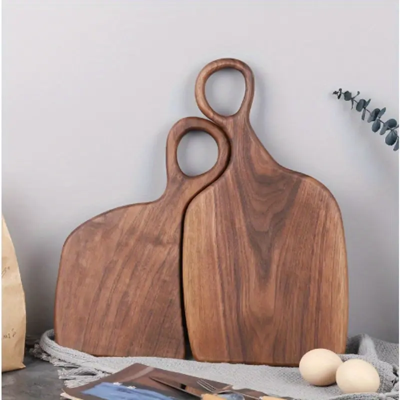 Set of 2 Walnut Durable Cutting Boards, High-Quality Handmade Kitchen Chopping Blocks, Eco-Friendly Safe Wood Material, Perfect for Couples & Families, Wooden Chopping Board Kitchenware