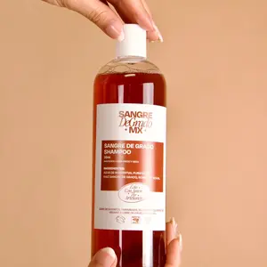 Sangre De Grado Shampoo Haircare supports  heathy hair glossy hair long hair hecho en Mexico product artesanal shampoo de rancho fino hairmask care conditioner