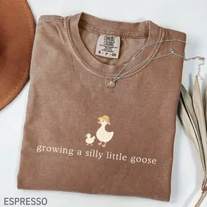 Comfort Colors Growing a Silly Little Goose Shirt, Cute Pregnancy Announcement , Pregnant Shirt, Homestead Mom Gift, Baby Shower Gift