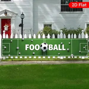 Large Football Field Banner, Beautiful Design, Durable Polyester, Indoor/outdoor Use, Birthday Party Decor, Garden Party Background