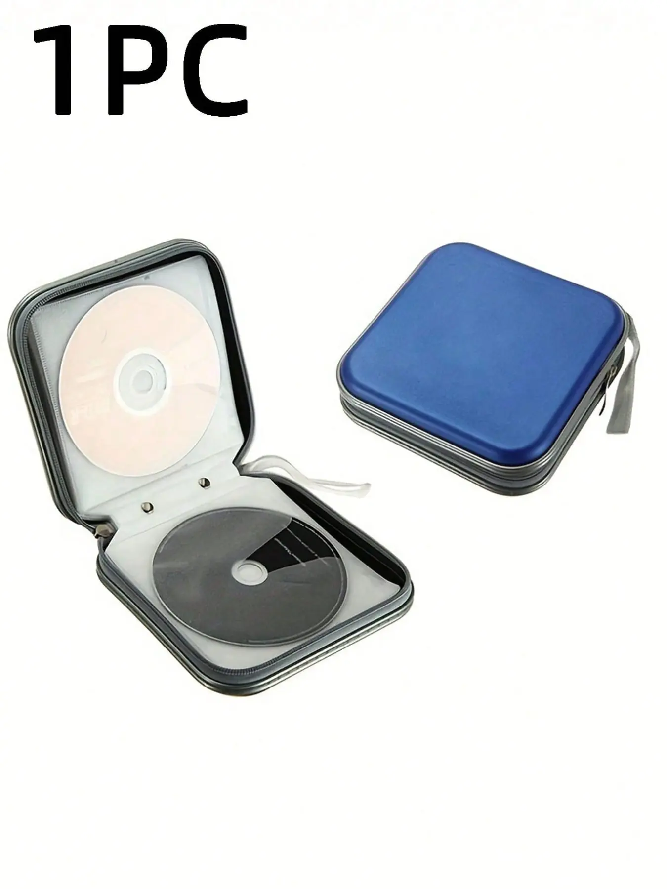 40 Slot CD Box, Large Capacity Durable Hard Plastic DVD Case, Portable Zipper CD Holder, Disc Storage Organiser Containers for Car, Home, Travel, Business, School, Office, Graduation, Gift