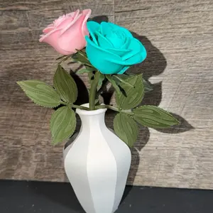 Artificial Flower Bouquet Arrangement in a Decorative Vase - Tabletop Centerpiece for Home, Living Room Decor
