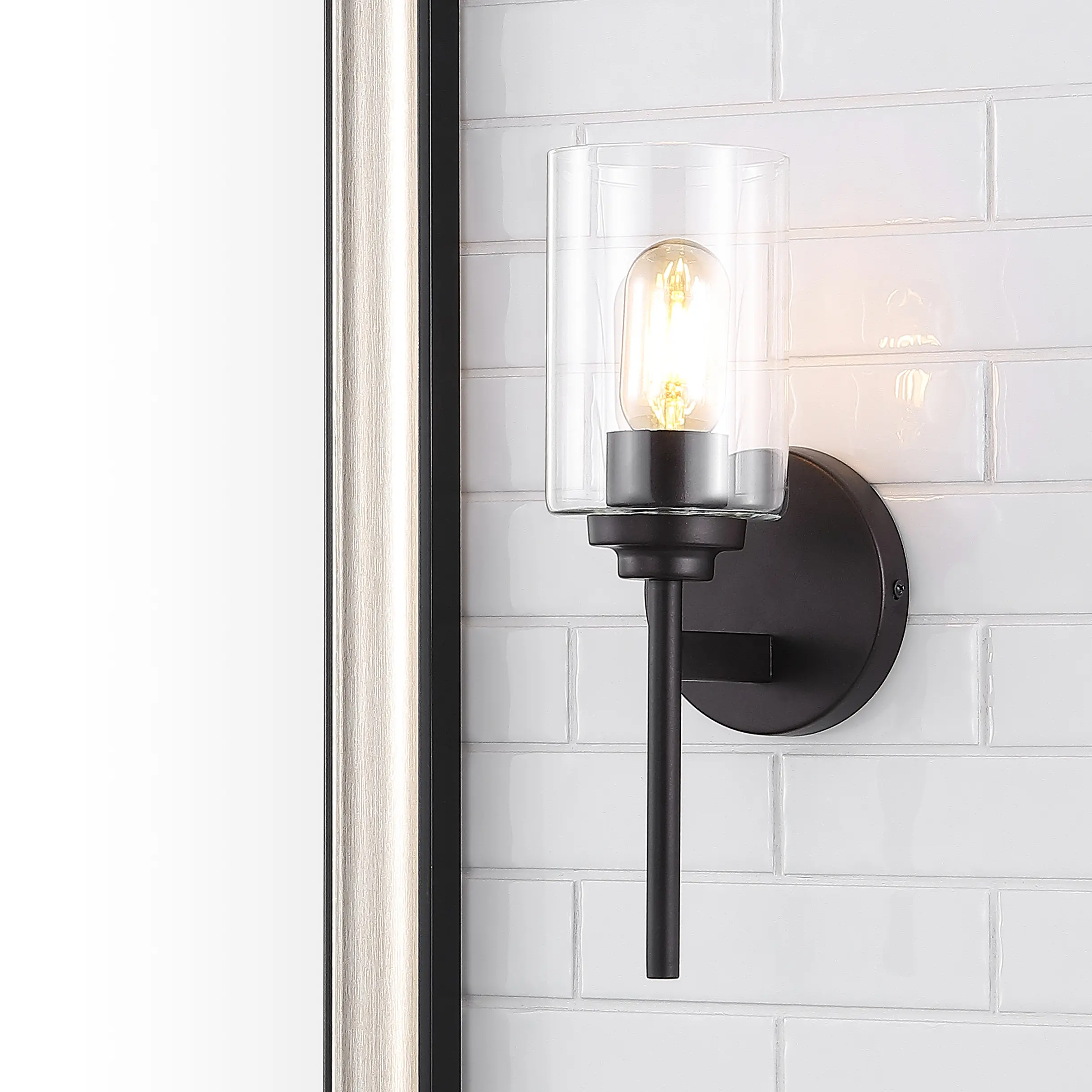 JONATHAN Y Juno 13" Farmhouse-Industrial Iron Cylinder LED Wall Sconce - Modern Rustic Lamp, Home Decor Lighting, Contemporary Indoor Home Improvement Fixture