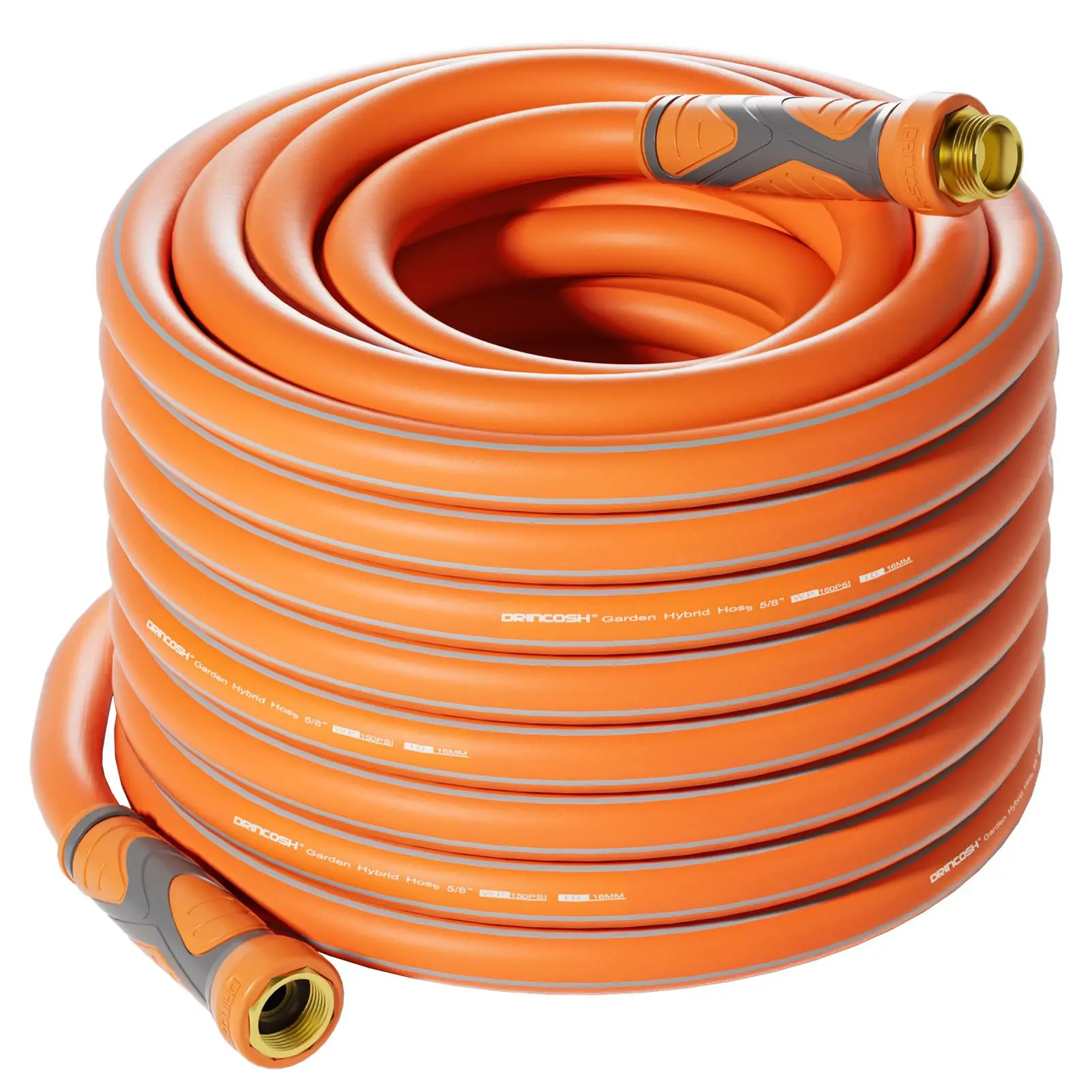 Garden Hose 50 ft x 5/8", Heavy Duty Water Hose 50 ft, Lightweight Water Hose with Handle,3/4" Male to Female Fittings, Burst 600 PSI Kink Resistant Hose