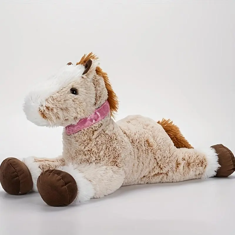 56cm/22.05in Brown Stuffed Horse Toy - Soft, Cuddly Companion - Ideal for Children - Great Gift for Any Occasion