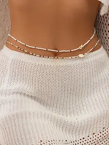 Women's Elegant Chain Decorated Waist Chain, Body Chain, Fashion Jewelry for Party, Daily Clothing Decor, Trendy All-match & Exquisite Jewelry for Birthday Gift