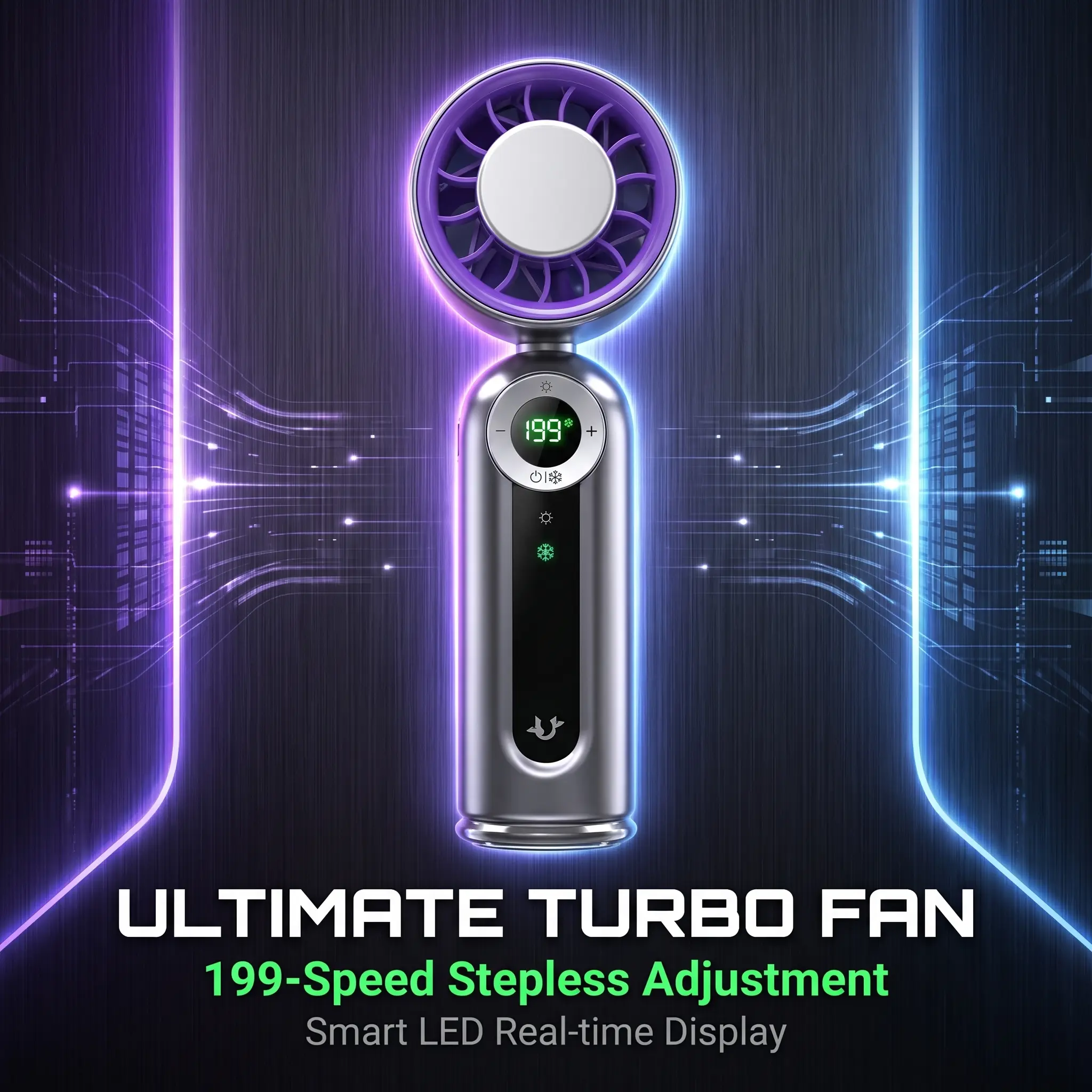 2000mAh Handheld Cooling Fan Summer Fan Turbo Jet Fan USB Rechargeable Fan Mini Portable Handheld Clip Fan Multifunctional High Velocity Fan with Adjustable Wind Speeds Pocket-Size Outdoor Fan for Travel Commuting Gym & Office Use