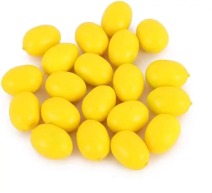 20Pcs Fake Artificial Fruit Faux Yellow Lemon | Lifelike Foam, Party Decor, Home Themed Tabletop Decor