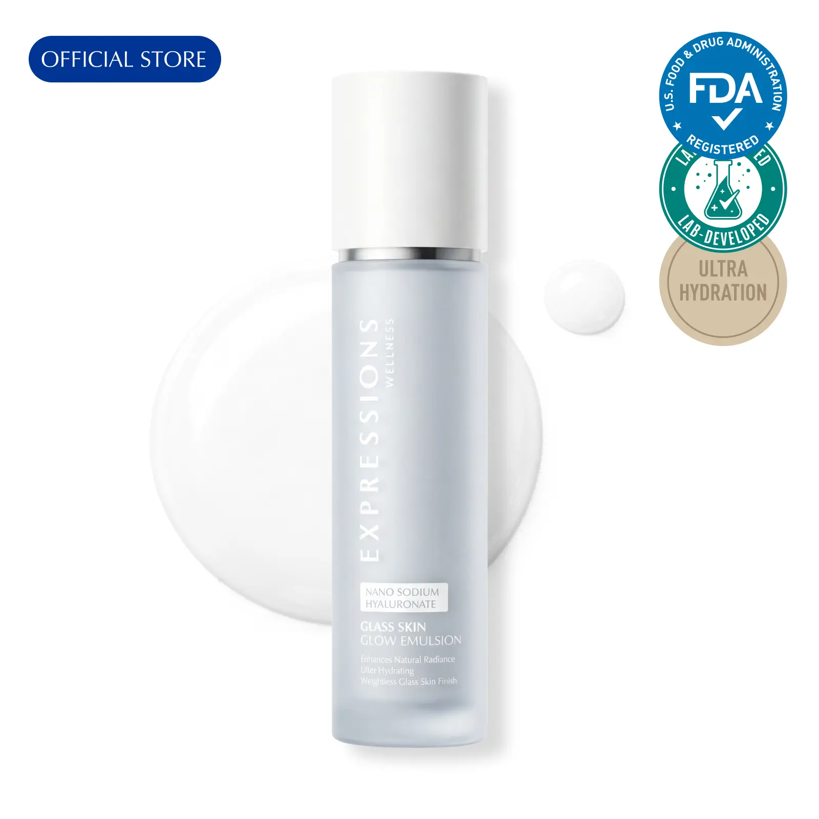 [EXPRESSIONS] 3.38fl.oz Micro-ecological Barrier Repair Emulsion Antioxidant Brightening Milk Nicotinamide | 100mL Radiant Hydrator Preservative-Free Smooth Lightweight Dewy Daily Moisture Hyaluronic Morning & Evening Glow after 7 days