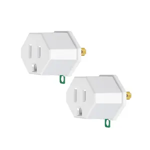 2 Plug Converter Set, Small Multi-Plug Adapter for Travel, Vacation, Home, Office, Dormitory, Universal Wall Socket, Universal Sockets