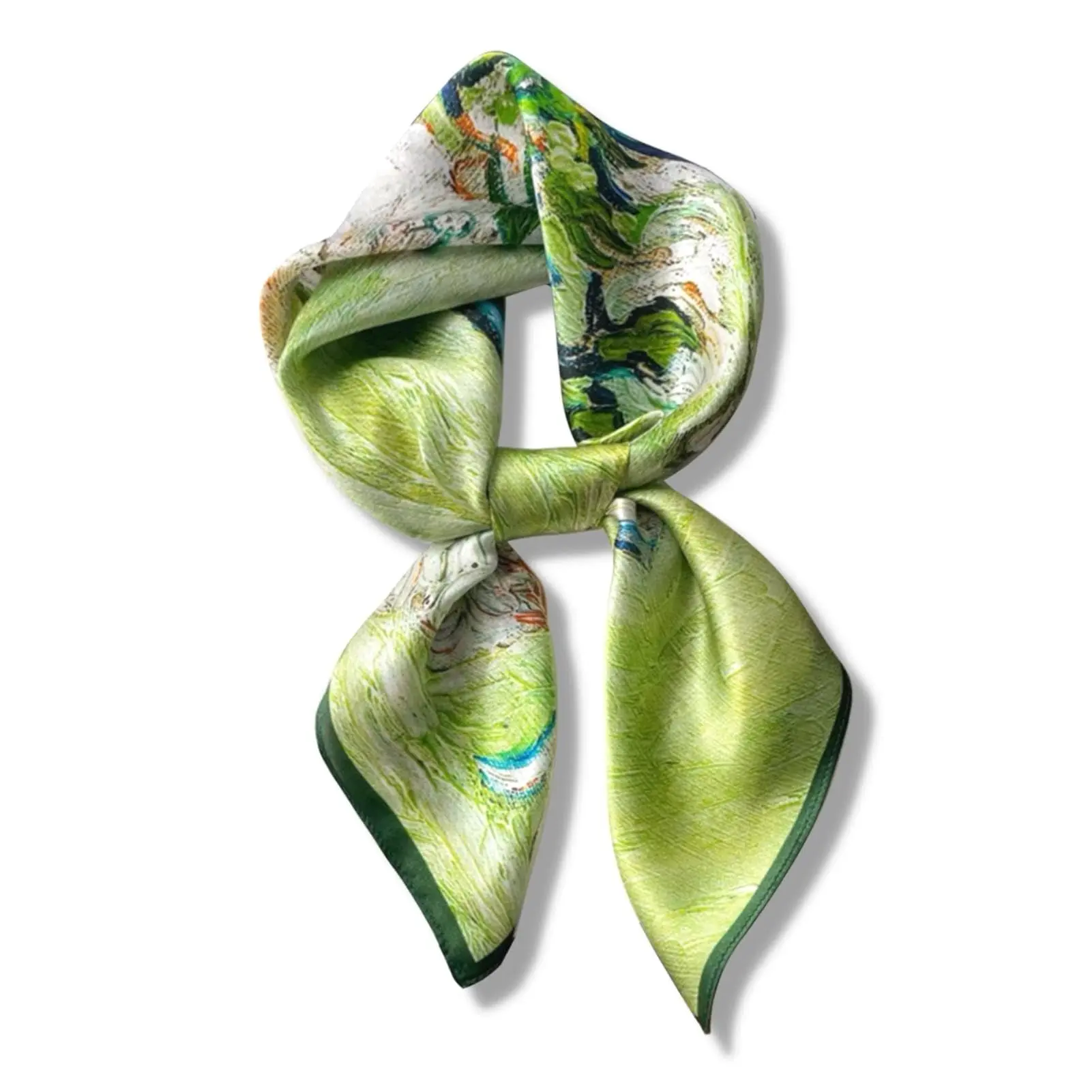 100% Pure Mulberry Silk Square Scarf 27"x27" Women Neckerchief Headscarf Gift Packed