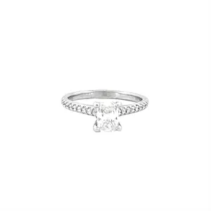 14K Gold 1.10 Carat Radiant Natural Diamond Prong Set Cathedral Engagement Ring