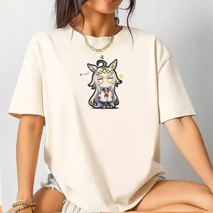 Oguri Cap Chibi Uma Musume Pretty Derby Tee – Oversized Heavy Cotton Anime Shirt with | Fashion Top inspired graphic tee Casual Everyday Womenswear Love