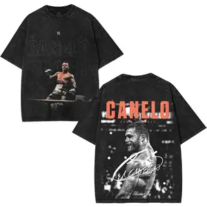UFC Canelo Vintage Washed Cotton Graphic tee, Graphic t-shirts, oversized tshirt – Ultimate Fighter Style Gift, Gift for fan Menswear Clothes Fabric
