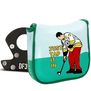 Premium Putt Cover for DF3, Golf Club Protector Putter Headcover with stylish Carton Pattern, Funny Golf Accessories for Father's Day Gift