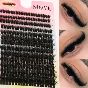 Multi-Style False Eyelash Set, 280 DIY 80D Volume Lash Clusters, Odorless Reusable Volume Lashes, Cat-Eye & Natural Look, 8–16 mm D-Curl DIY Eyelash Extensions, DIY Individual Lashes
