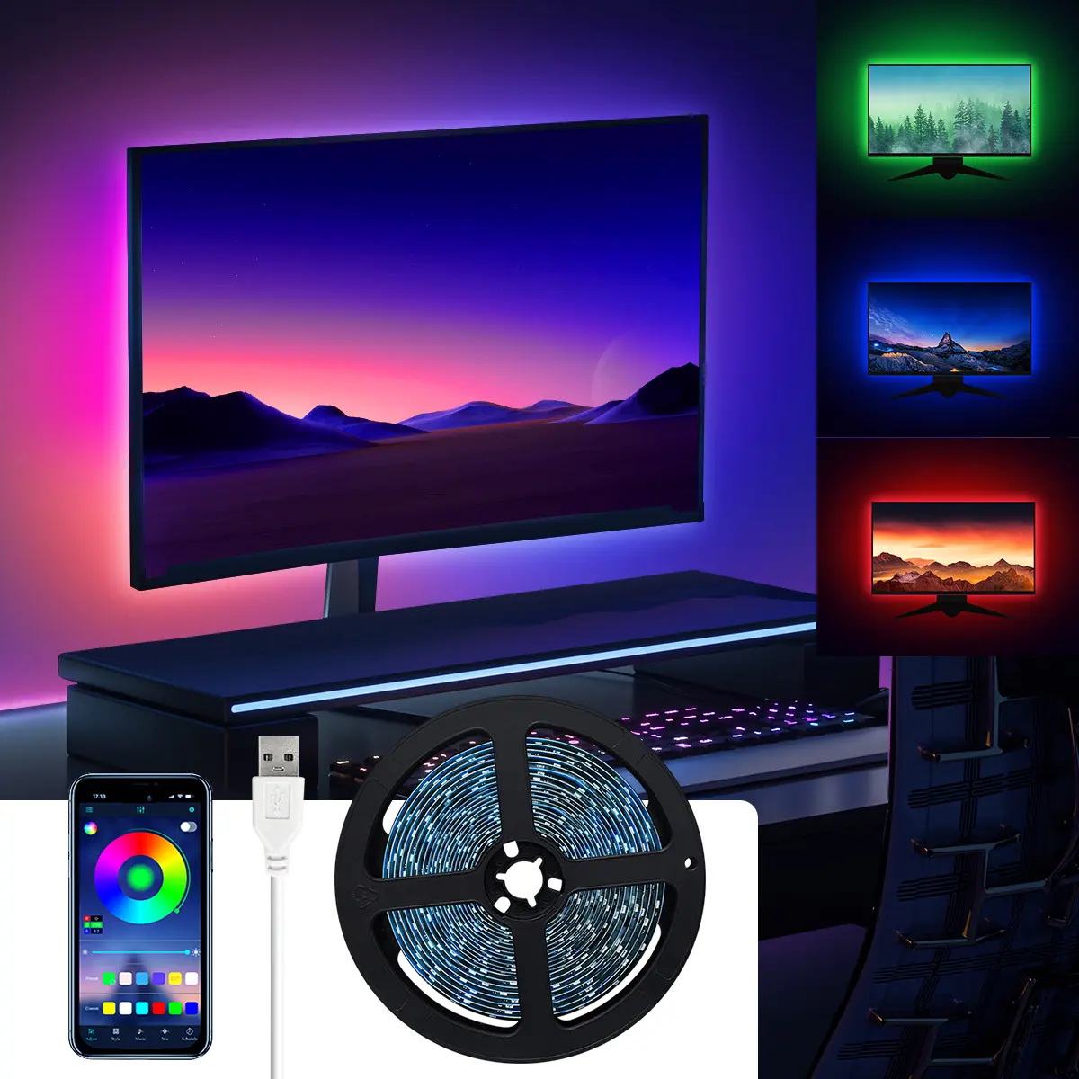 Lights App-Controlled Immersive computer screen ambient light, mobile ...