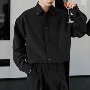 INCERUN Men Spring/Summer Fashion Deconstructed Overshirt