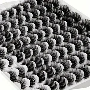 6 Styles False Eyelashes, 48 Pairs Wispy Cat Eye Look Faux Cluster Lashes, Natural Curling Eye Makeup Strip Lashes, Trending Makeup, Summer Makeup, Korean Makeup, Universal Lashes, Eyelash Set