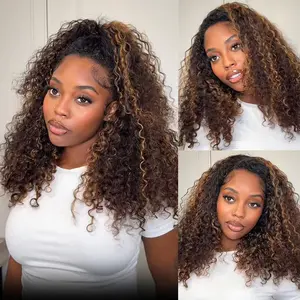 ISEE HAIR Wear Go 1B/30 Highlight Water Wave Half Wig Minimal Leave-Out & Invisible Hairline Glueless Human Hair Wigs Seamless Flip Over Wig Natural Look Beginner Friendly#SpringStatements#greenish#TikTokShopSpringGlowUp
