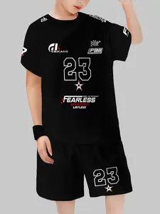 Boys' Sports Style Basketball, Number 23 Design, Ideal for Training & Events, Comfortable Fit for Active Kids