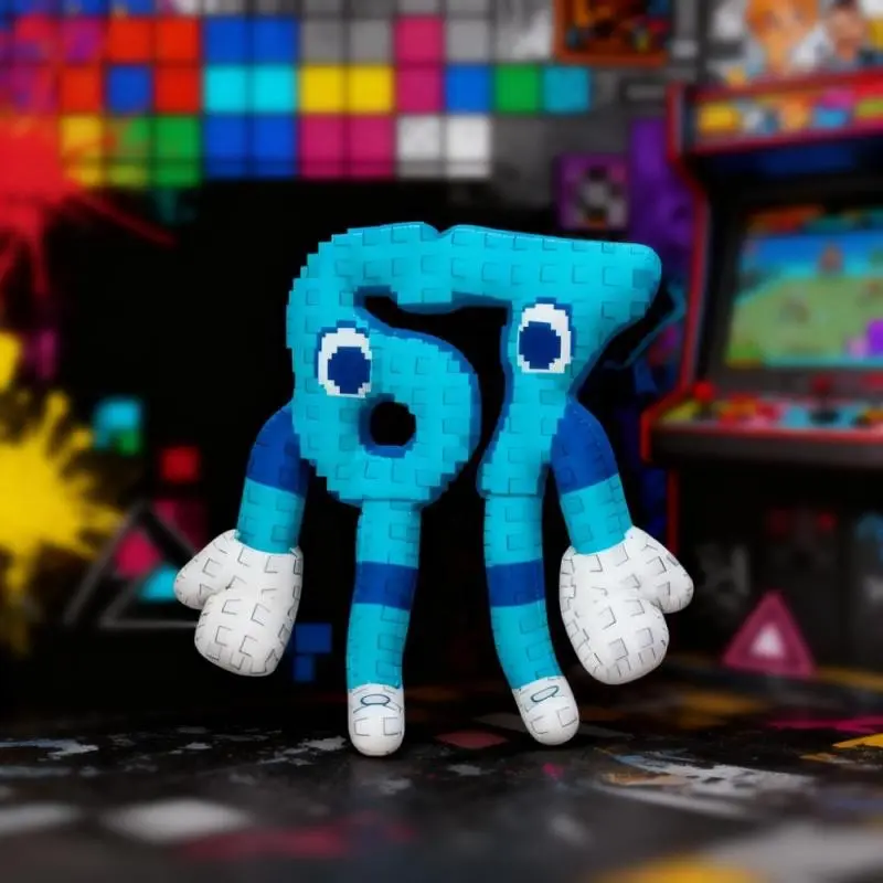 Steal a Brainrot 67 Plush 9.8inch Viral Brainrot Meme Toy, Soft Pixel Collectible for TikTok Fans