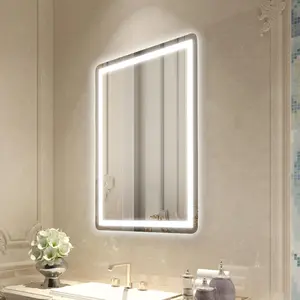 VEVOR LED Bathroom Mirror,  24" x 32" LED Bathroom Vanity Mirror with Frontlit and Backlit, Anti-Fog Memory Mirror with Lights, Stepless 3 Colors Temperature Dimmable Bathroom Mirror, Wall Mounted