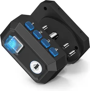 Fingerprint Gun Lock for Handguns & Rifles, ONNAIS Smart Trigger Lock with Keypad - Instant 0.5s Access, Child Safety & Home Defense Firearm Accessory