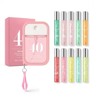 Portable Fragrance Spray Bundle 48ml & 10*10ml, Floral Scented Liquid Perfumes with Hook,  Long-lasting Mist for Adults, Perfume Sampler Set, Fragrance Sets