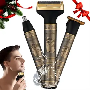 3 in 1 Electric Shaver, 1 Set USB Rechargeable Razor, Multifunctional Portable Washable Razor for Men, Great for Travel & Daily Use