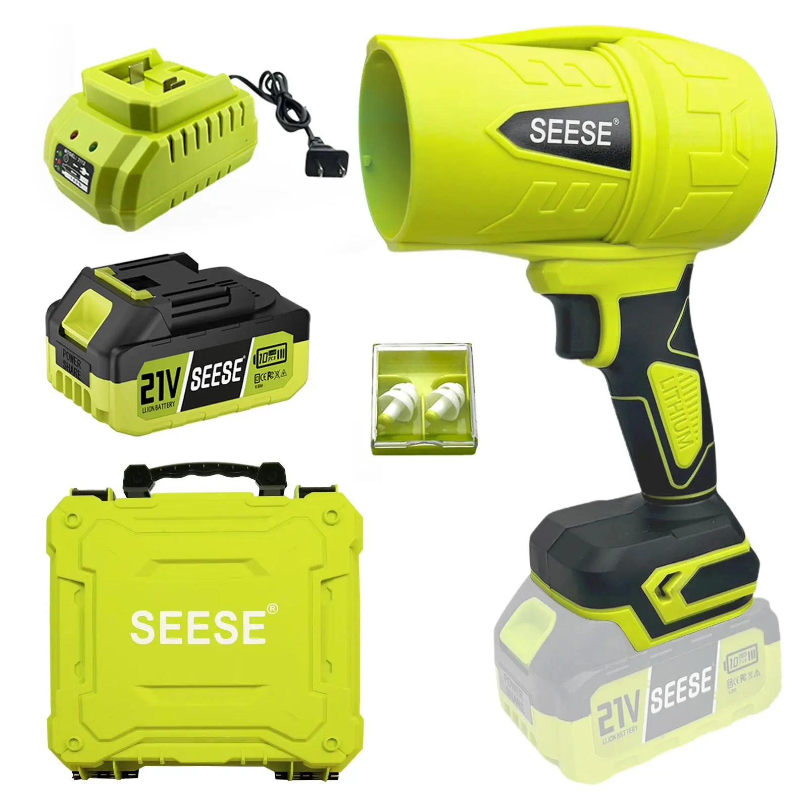 【FathersDayGift】SEESE Cordless Leaf Blower Violent TurboFan,BrushlessPure Copper Motor Jet Fan With Battery,CordlessTurbo Super Power Air Duster, Car Drying after Wash, SnowRemoval fathersdaygift
