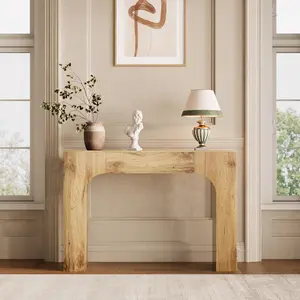 Garvee 47 Inch Farmhouse Console Table with Slim, Narrow Design and Rustic Natural Wood Finish, Easy Assembly, Perfect for Entryway, Living Room, Hallway, Foyer, and Behind Couch Placement