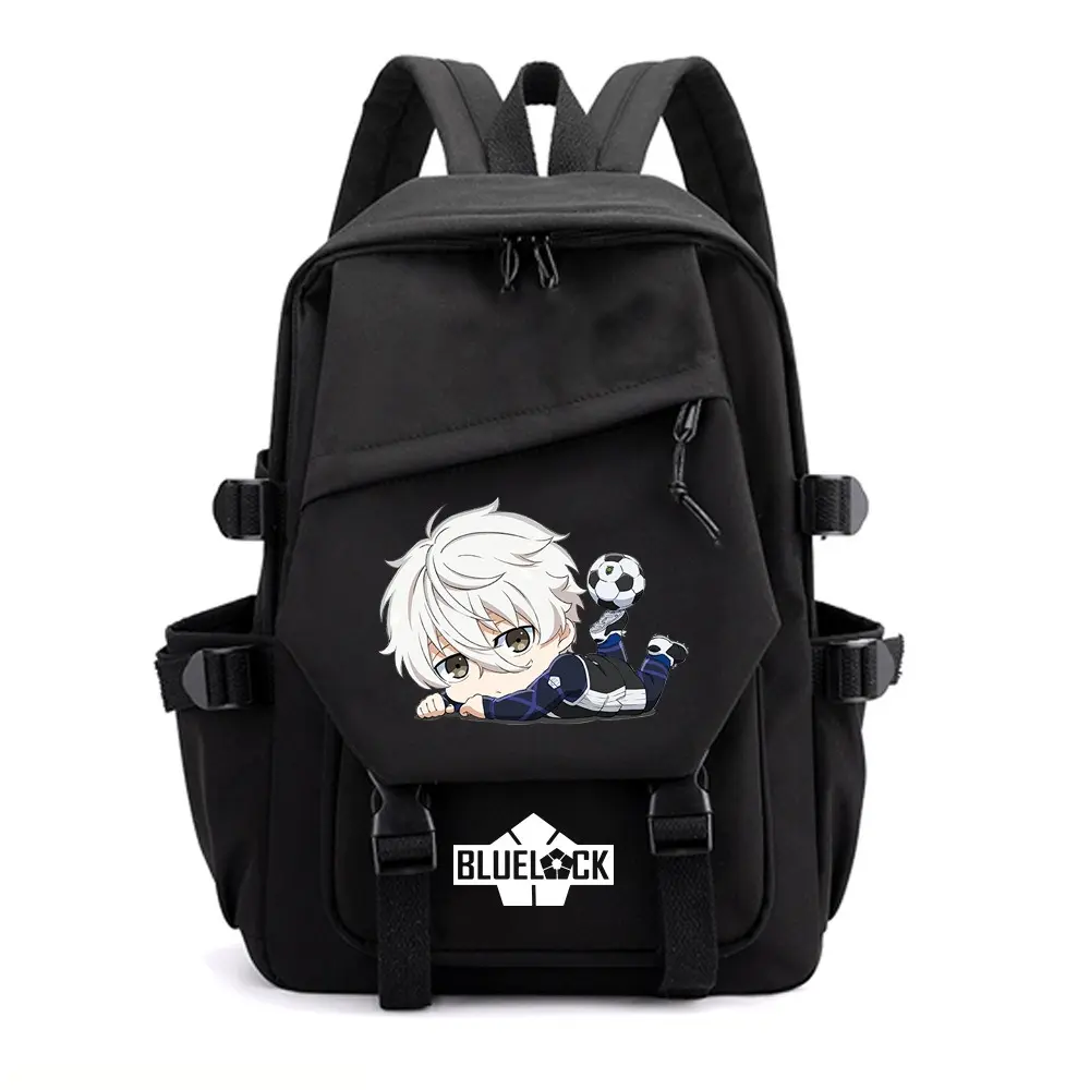 BLUE LOCK Anime Backpack, Printed School Backpack, Large Capacity Student Laptop Backpack, Casual Travel Daypack for Boys Girls Teens, Middle High School & College Bookbag, Back to School