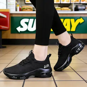 Trending women’s black work shoes to buy in 2026, spring viral sneakers for women, lightweight and comfortable gym running sneakers, wear-resistant and breathable sports shoes, fashionable walking casual footwear, non-slip kitchen women’s sneakers