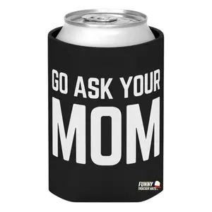 Go Ask Your Mom Beer Can Cooler – Funny Dad Gift, Parenting Humor Drink Sleeve, Perfect for Father’s Day, New Dads, or Baby Shower