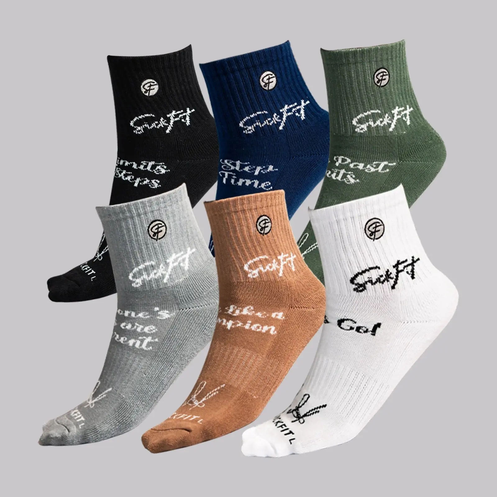 SickFit Quarter Compression Socks (15-18mmHg) – 6 Pack